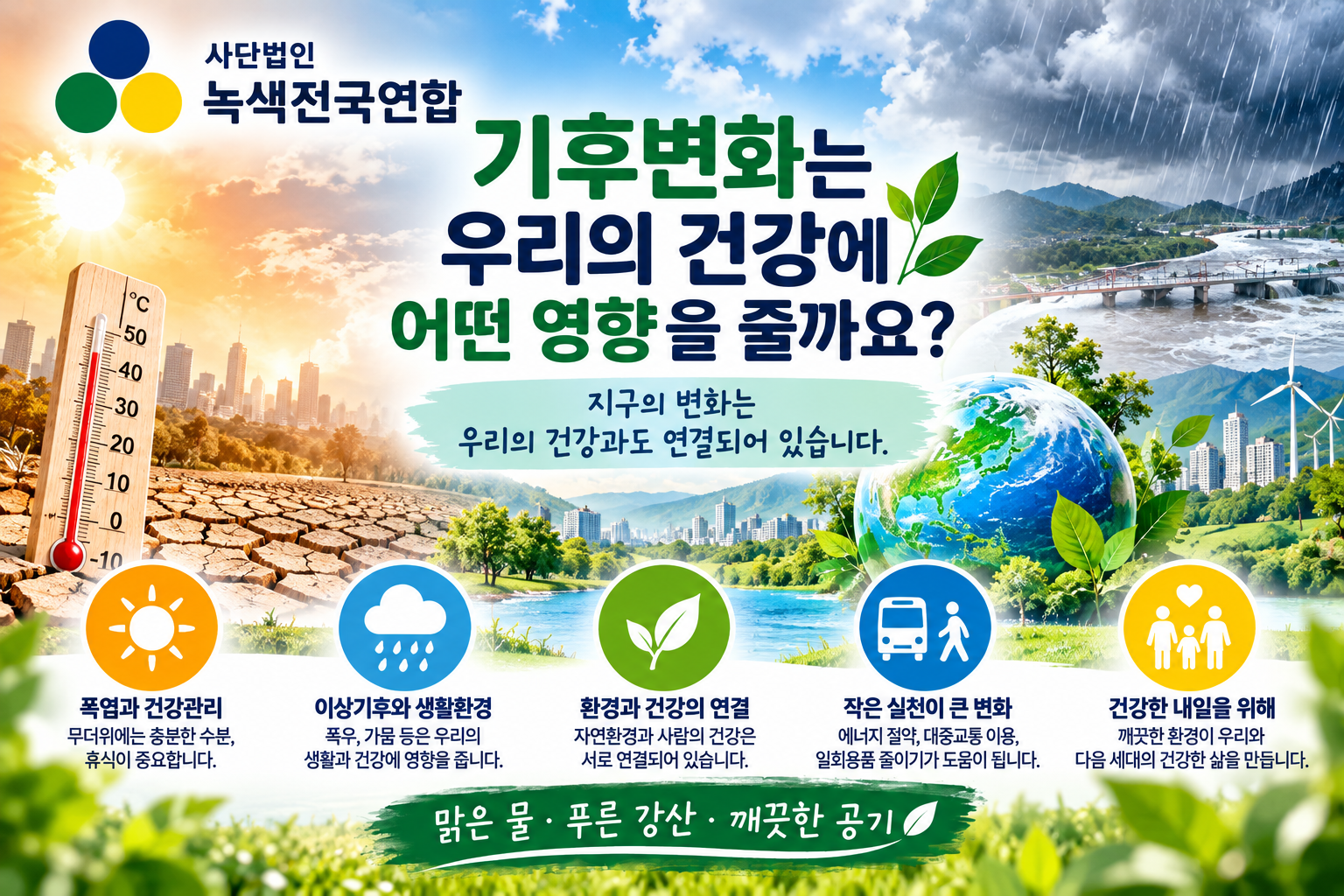 기후변화는 우리의 건강에 어떤 영향을 줄까요?