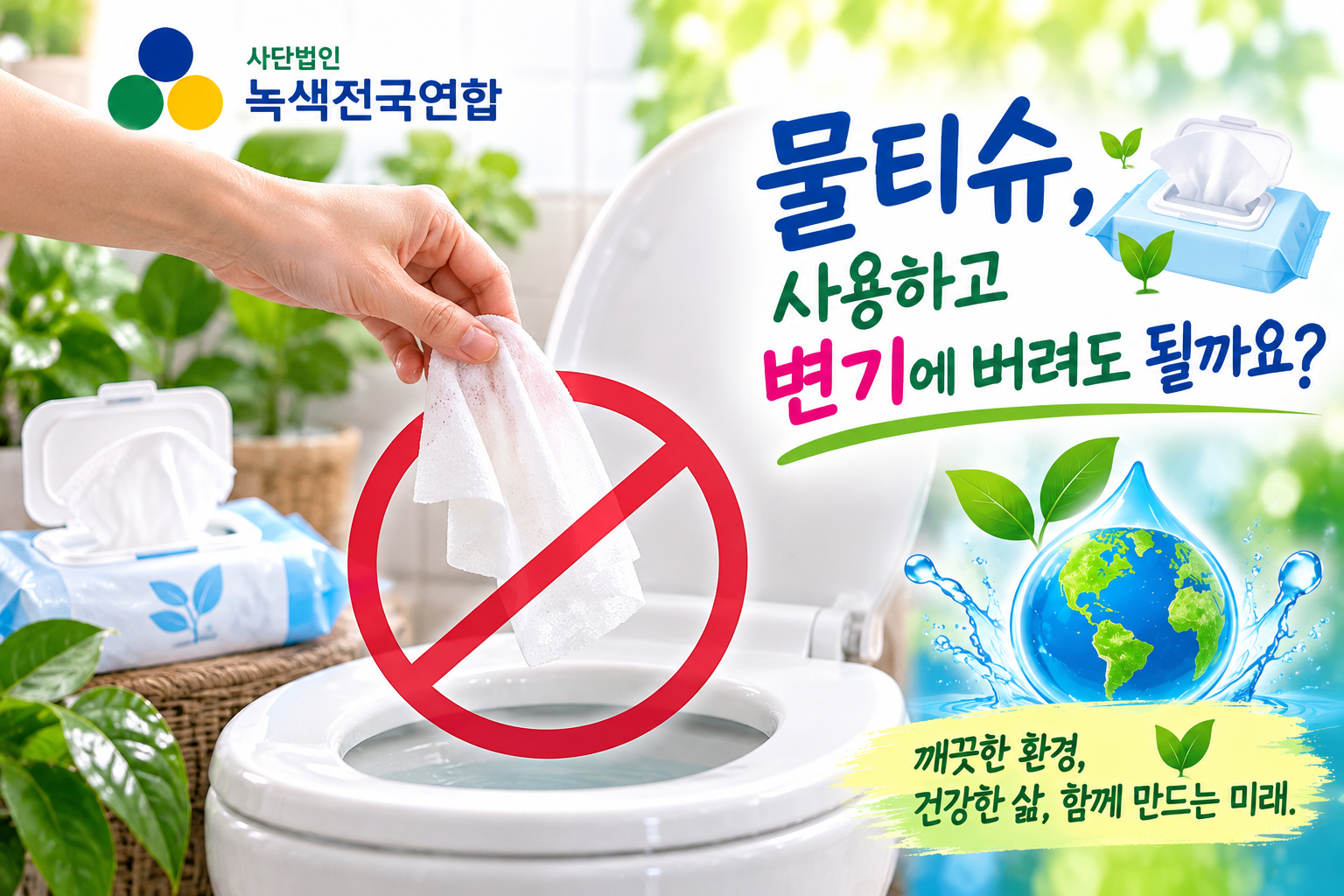 🚽 물티슈, 사용하고 변기에 버려도 될까요?